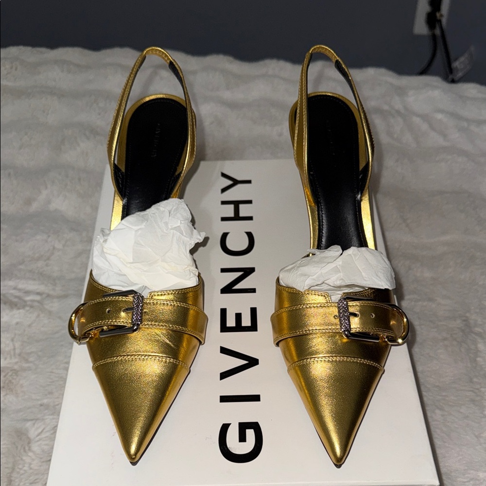 Givenchy Voyou Slingback Heels 75mm Size 40